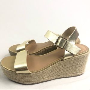 Torrid Espadrille Platform Wedge Sandal Shoes 9.5W Beige